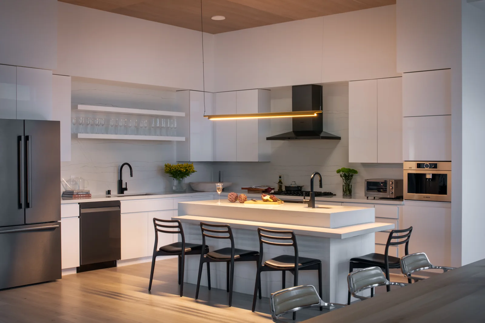 Kitchen and dining area in a penthouse at Ariva Serviced Residences