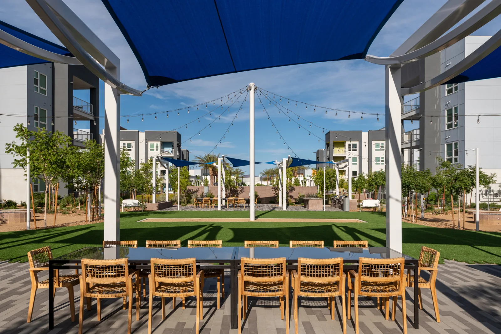 Great Lawn and barbecue area at Ariva Serviced Residences