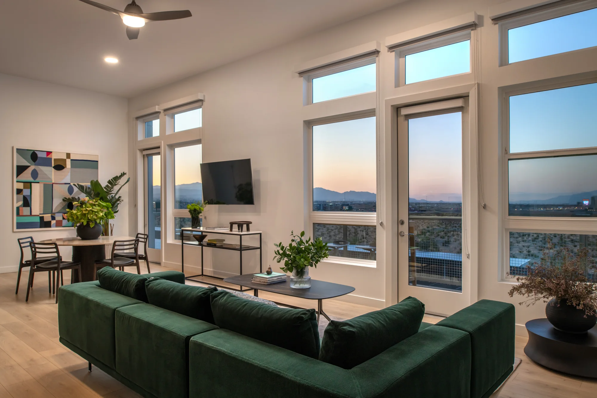 Living room in the Two Bedroom Penthouse at Ariva Serviced Residences
