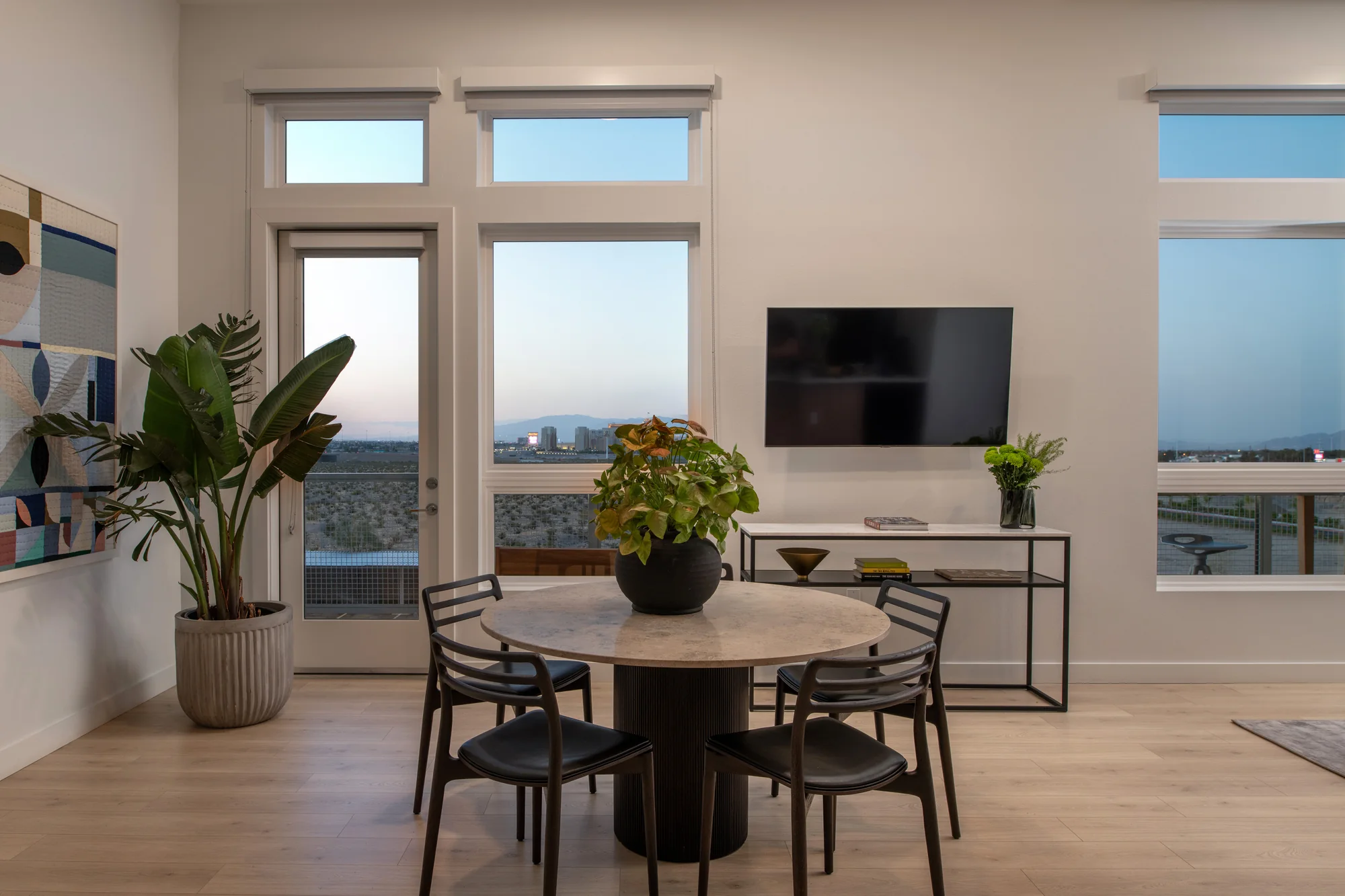 Dining room in the Two Bedroom Penthouse at Ariva Serviced Residences