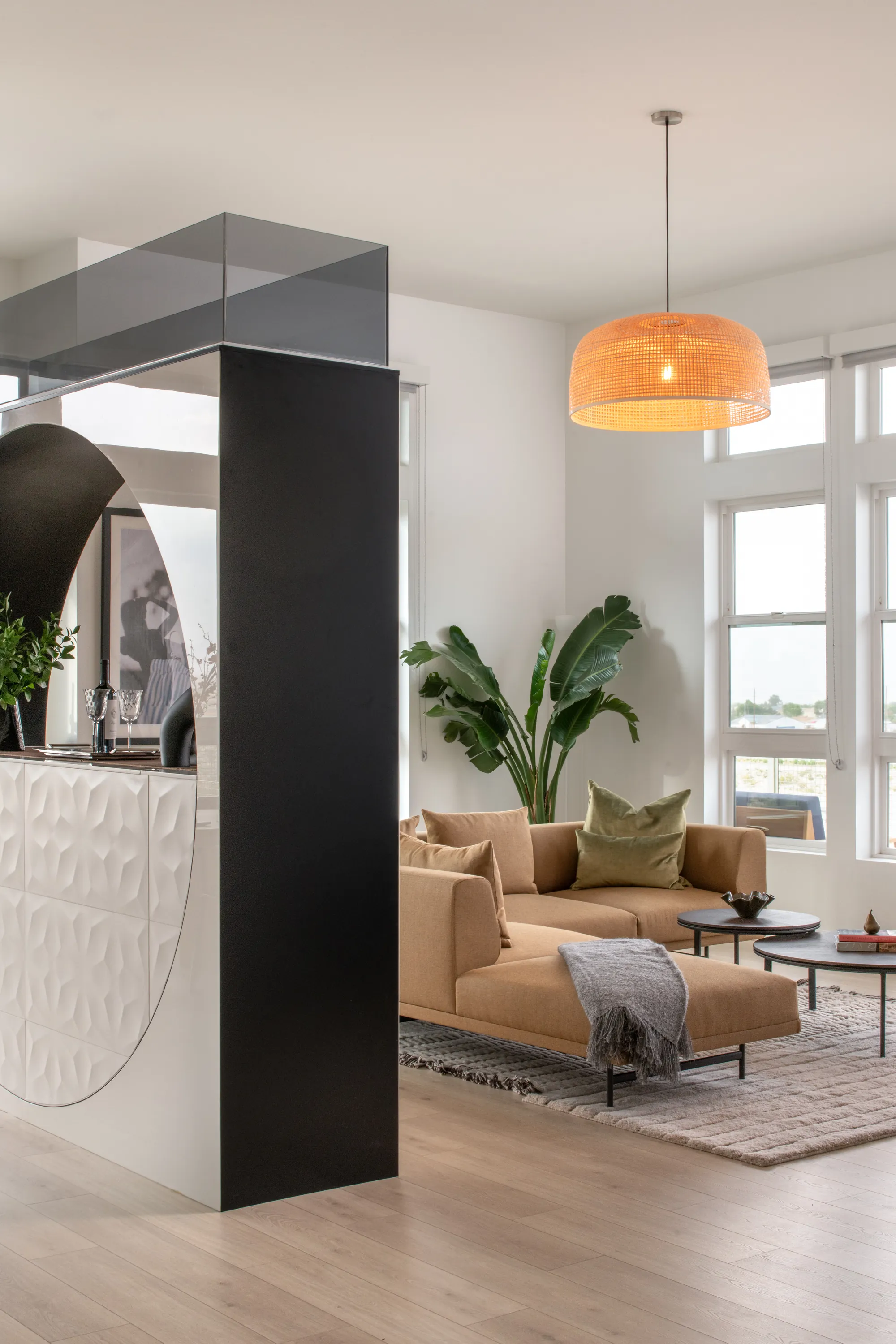 Living room in the Three Bedroom Penthouse at Ariva Serviced Residences