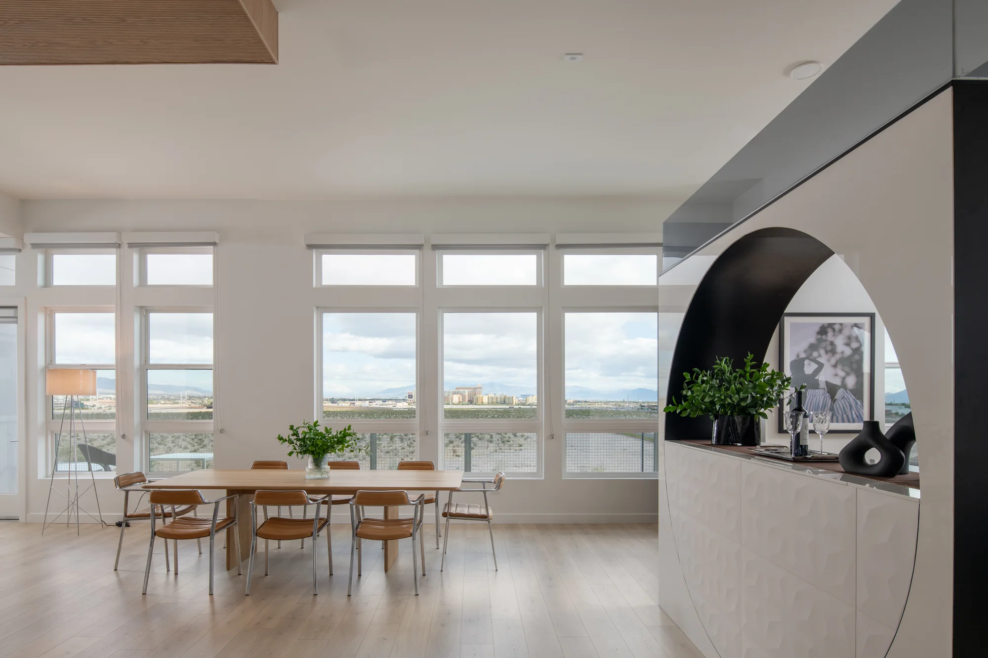 Dining room in the Three Bedroom Penthouse at Ariva Serviced Residences