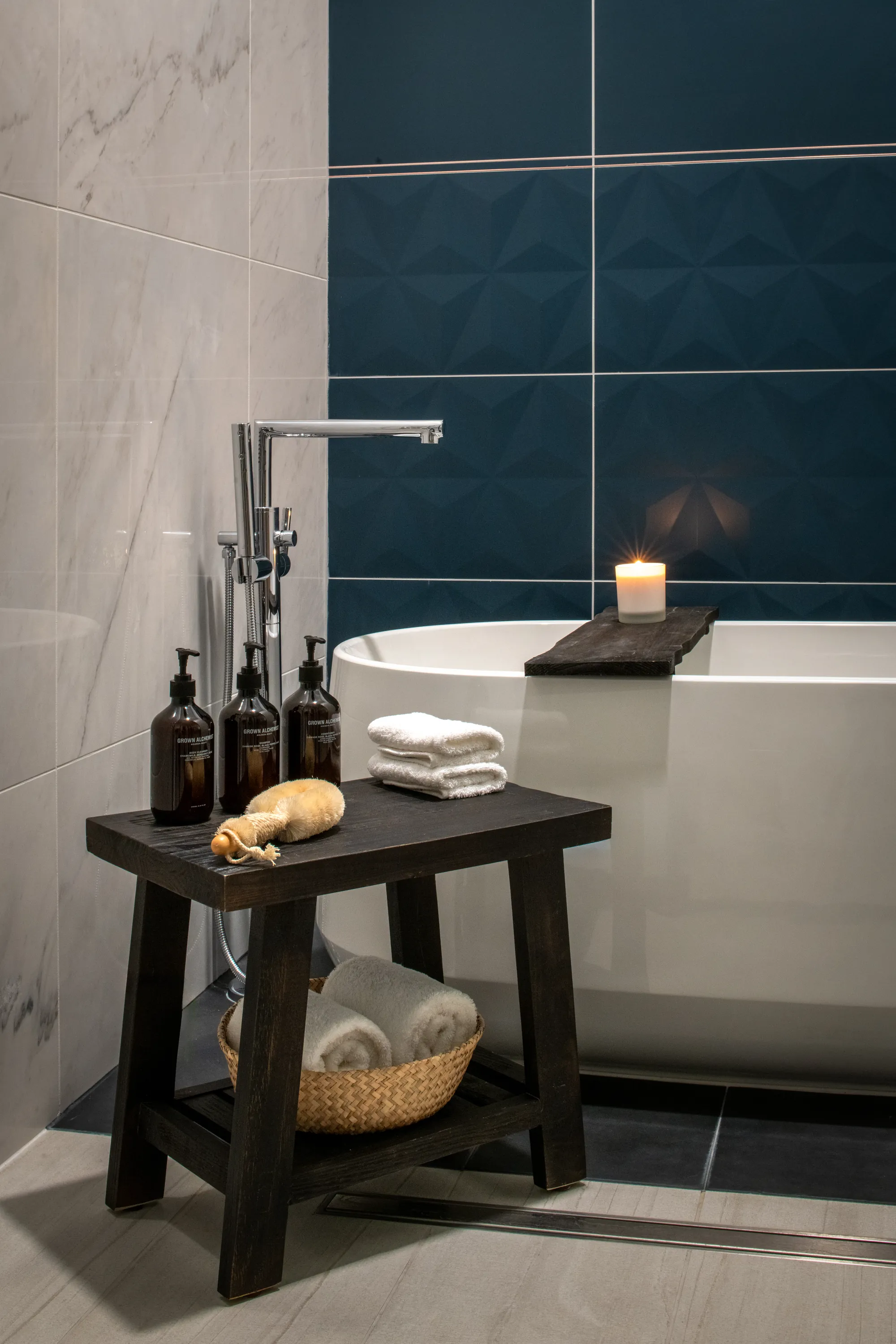 Bath in the Three Bedroom Penthouse at Ariva Serviced Residences