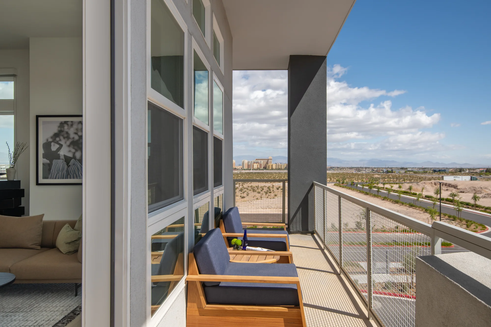 Balcony in the Three Bedroom Penthouse at Ariva Serviced Residences