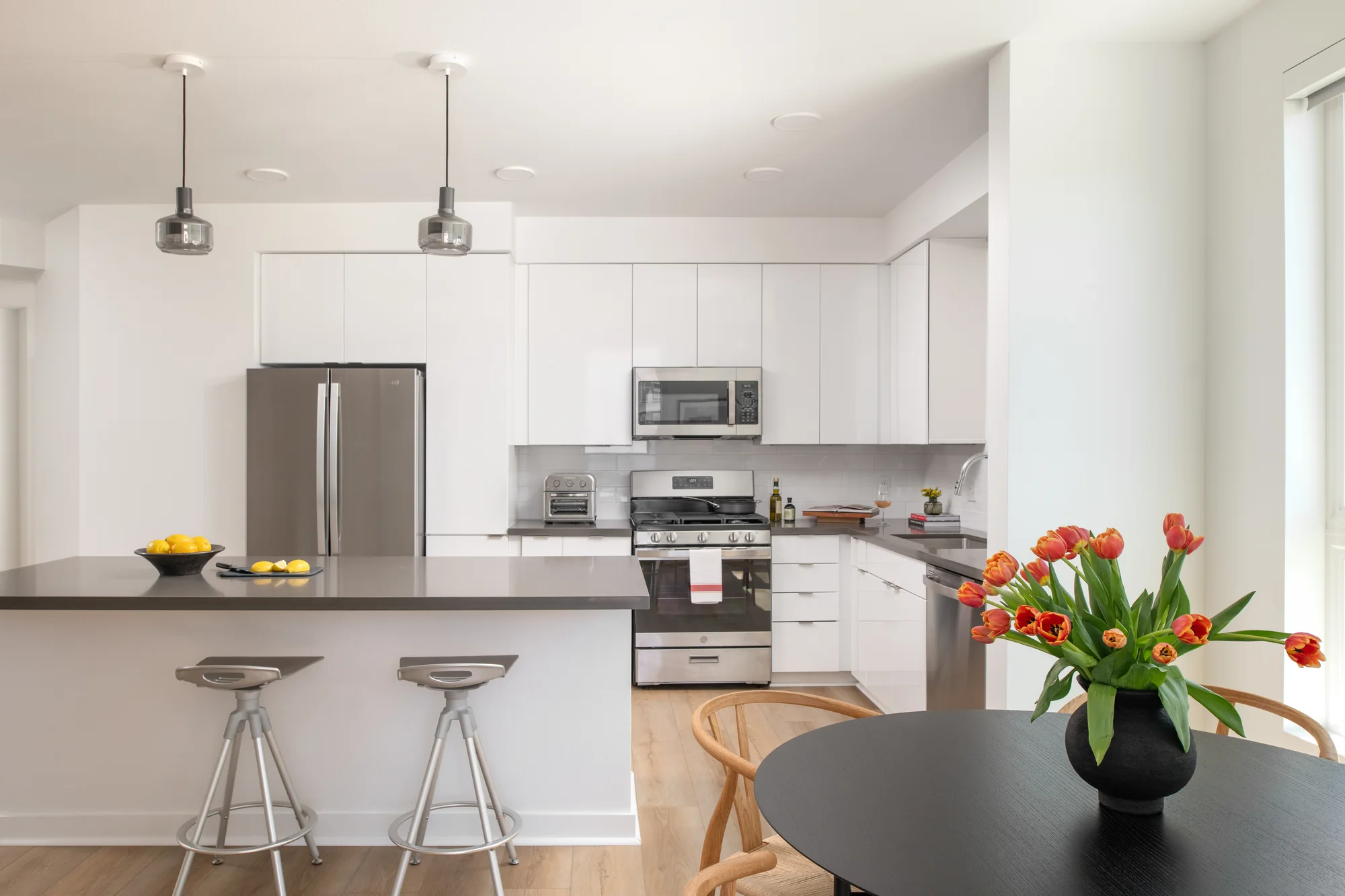 Kitchen in the Signature Two Bedroom at Ariva Serviced Residences