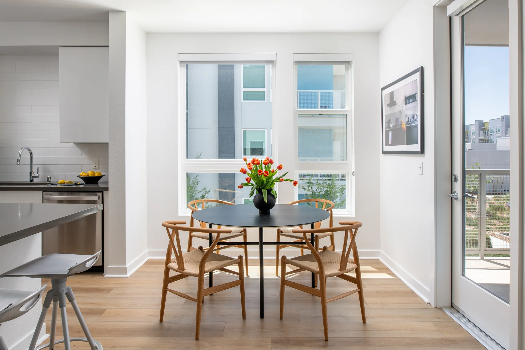 Dining room in the Signature Two Bedroom at Ariva Serviced Residences
