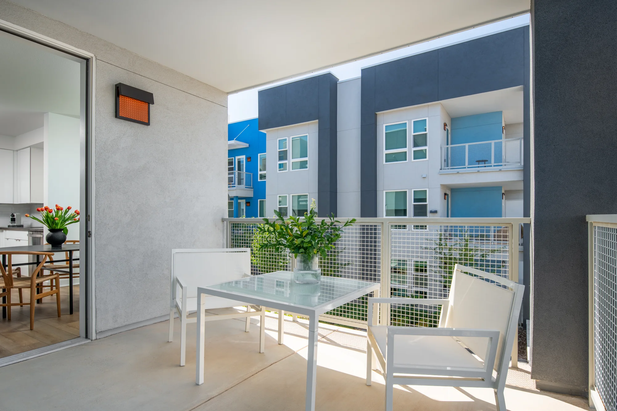 Balcony in the Signature Two Bedroom at Ariva Serviced Residences