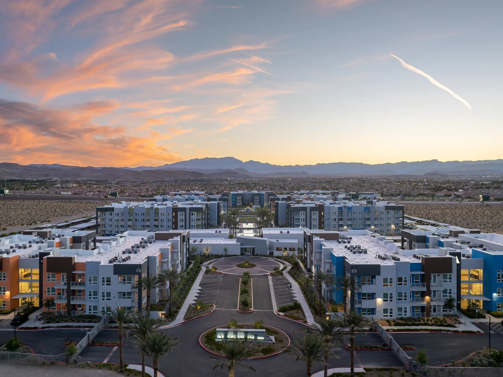 Aerial view of the 30-acre gated Ariva community
